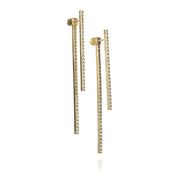 Todd Reed earrings with White brilliant cut diamonds (~1.26ct), and 18k yellow gold.